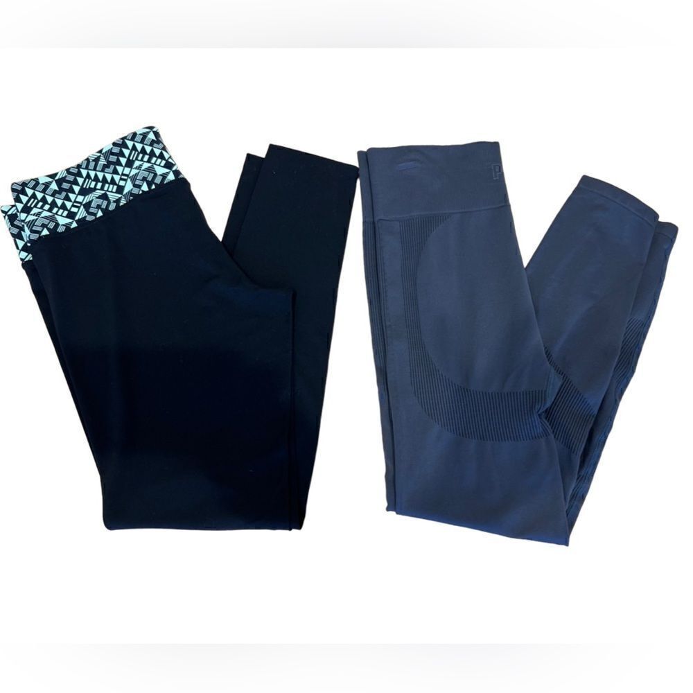 Pink Victoria’s Secret legging bundle black grey size medium